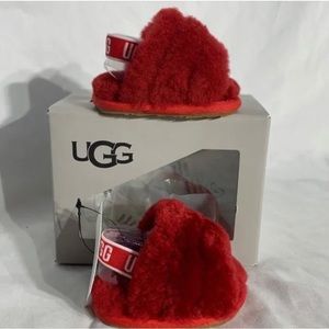 UGG BABY FLUFF YEAH SLIDE & LOVEY GIFT BOX SIZE 0/1